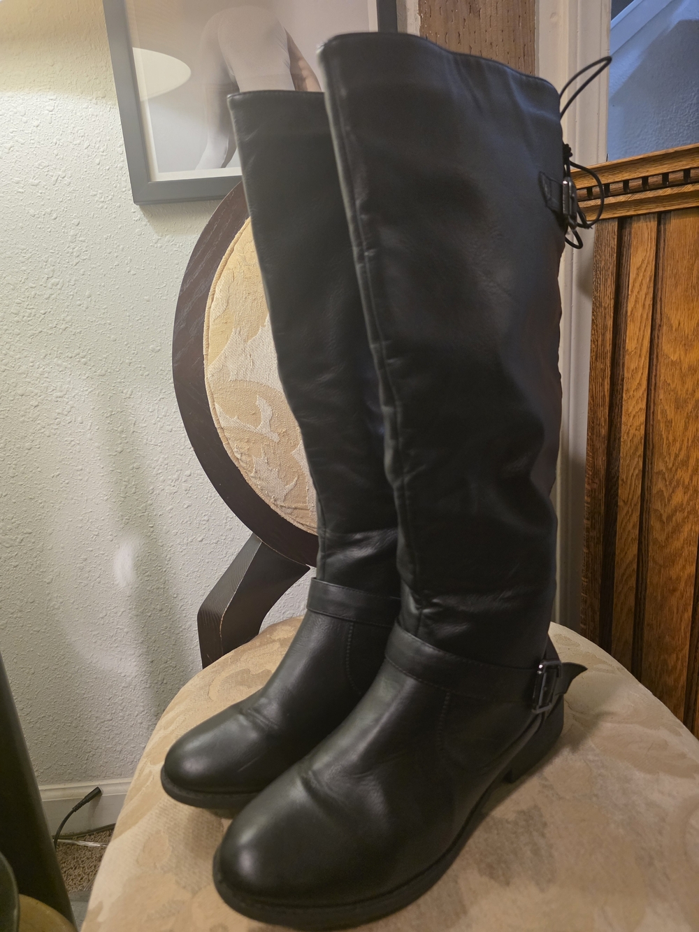 Wanted Black Over-the-Knee Riding Boots